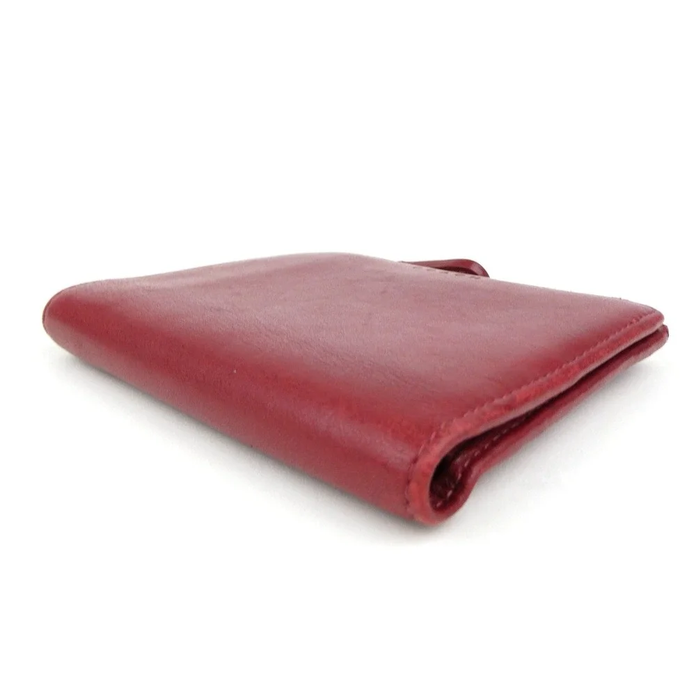 Coach Red Leather Small Bifold Wallet
